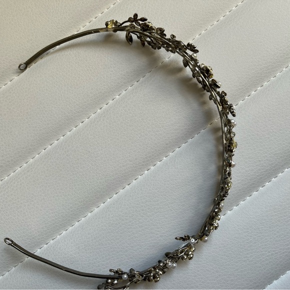 Bridal Rhinestone Flower Crown - Picture 4 of 7